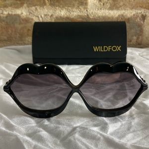 Wildfox - Cheeky, Black “Lip Service” Sunglasses